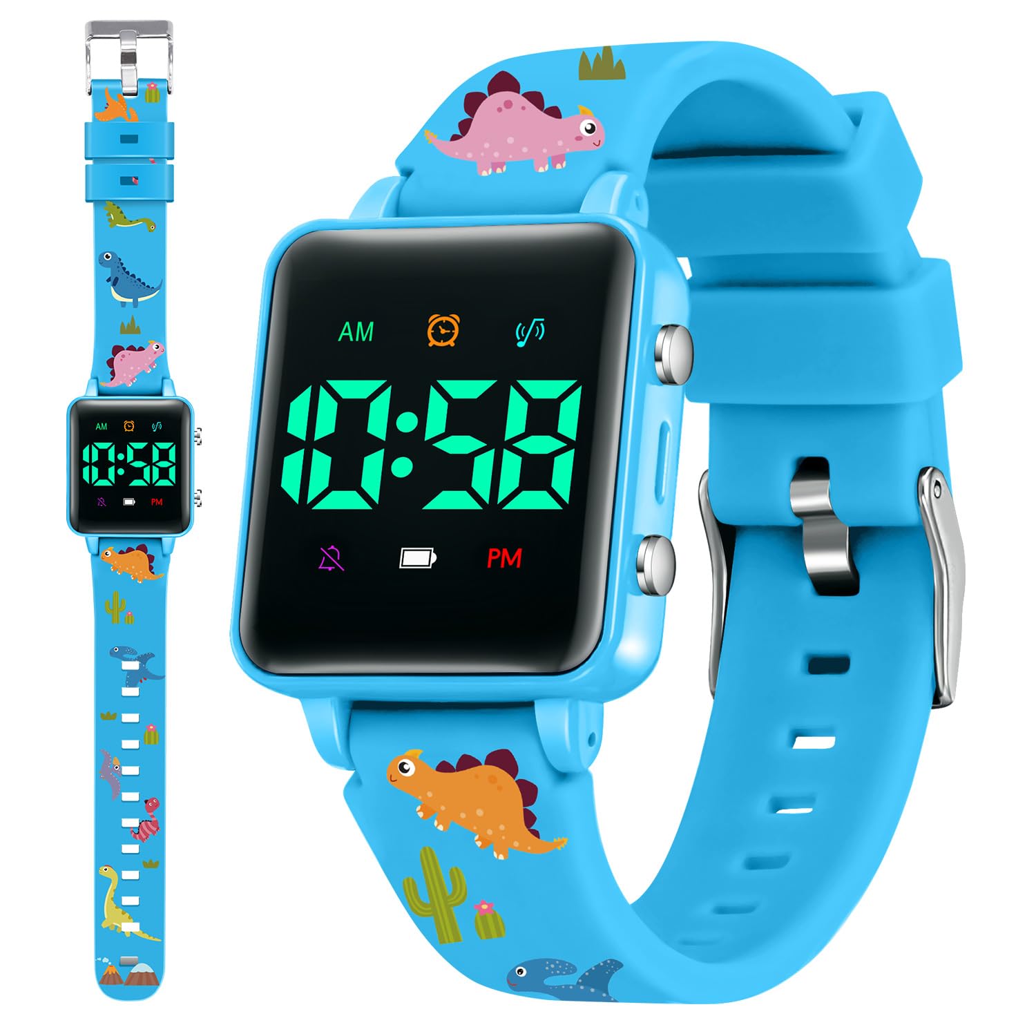 Timever Potty Training Watch for Kids 2-9, Upgraded Magnetic Charging Reminder Toddler Watch with Music/Vibration/Colorful Lights Countdown, Cute Silicone Strap Waterproof Digital Watch for Boys Girls