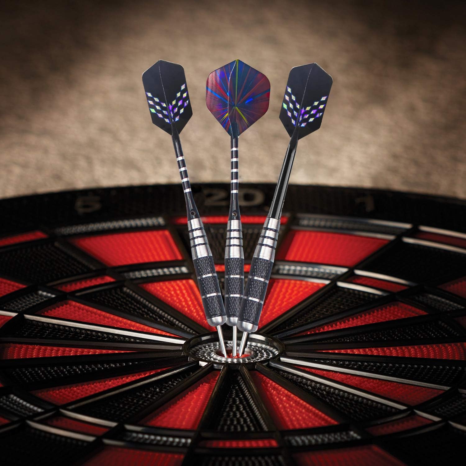 WINSDART Professional Metal Darts Set - Steel Tip Darts with Nonslip Iron Barrel & Aluminum Shafts | Gift Box Included