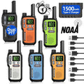 Walkie Talkies Long Range for Adults,Rechargeable Walkie Talkies 22 FRS NOAA Family Walky Talky Two Way Radio Walkie Talkie 1500mAh Battery VOX Flashlight Type-C Charger for Camping Hiking,6Pack