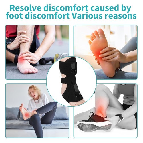 Plantar Fasciitis Night Splint(1Pcs, Black)-Upgrade 3 Adjustable Planter Facetious Relief Brace,Night Splint for Plantar Fasciitis Women & Men,Eases Plantar Fasciitis, Foot Drop & Achilles Tendonitis