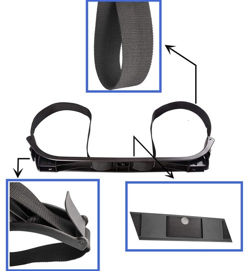 Golf Bag Holder Strap Bracket Rack Assembly | Golf Bag Attachment for Golf Cart Rear Seat fits for EZGO Golf Cart Medalist & TXT DCS/PDS Replace# 71851-G01