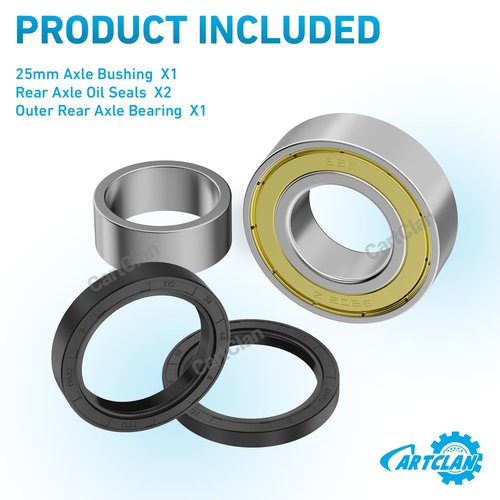 CartClan Golf Cart Rear Axle Bearing Bushing & Oil Seal Kit Suitable for 1986-2014 Club Car DS & Precedent Electric Golf Cart OEM 1011291 1014207 1013794