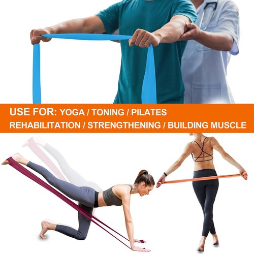 AZURELIFE Professional Non-Latex Resistance Bands - 8 Yards Bulk Roll for Yoga, Pilates & Rehab