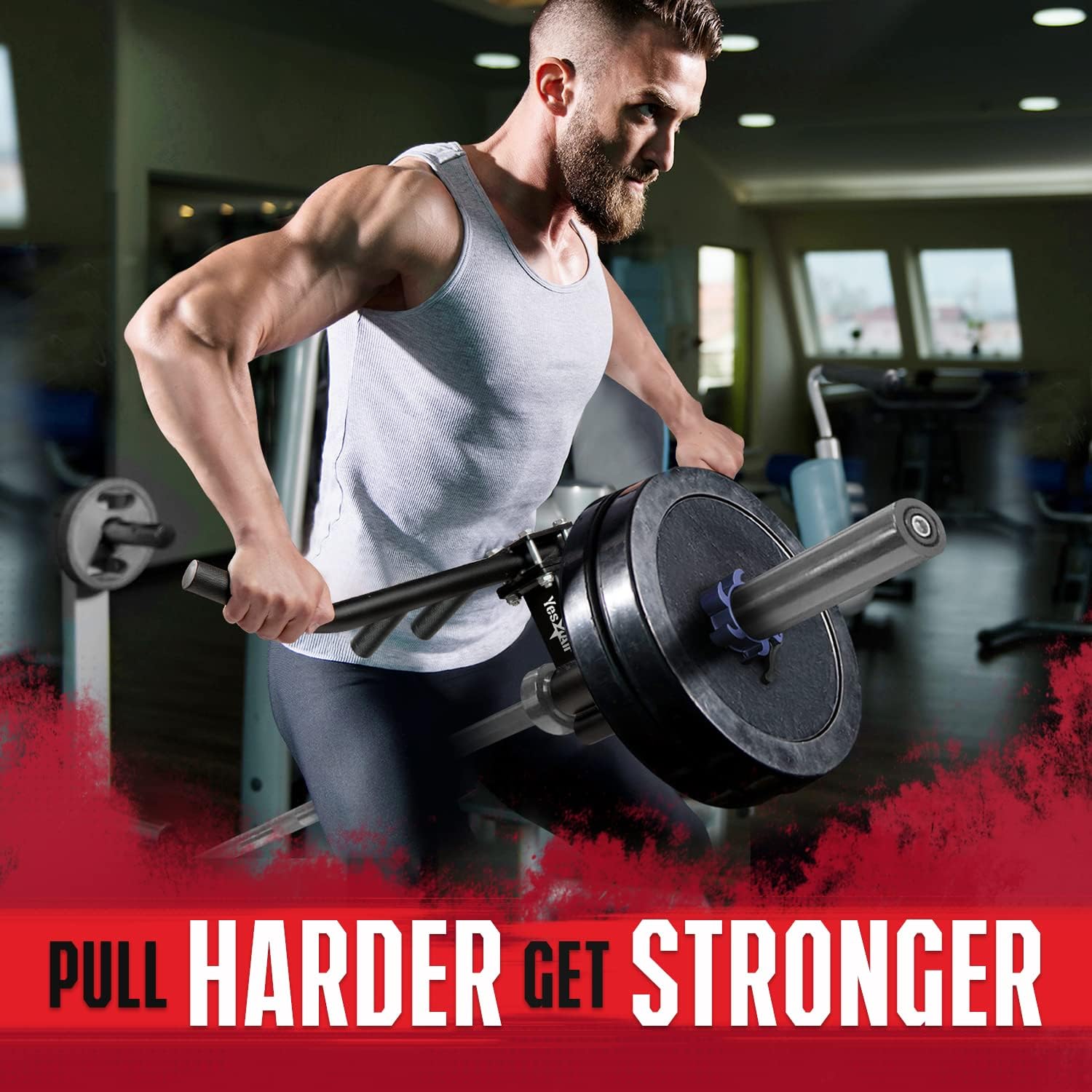 Yes4All Multi-Grip Rowing Landmine Handle - 550LBS T-Bar LAT & Viking Press | Sturdy & Easy to Install