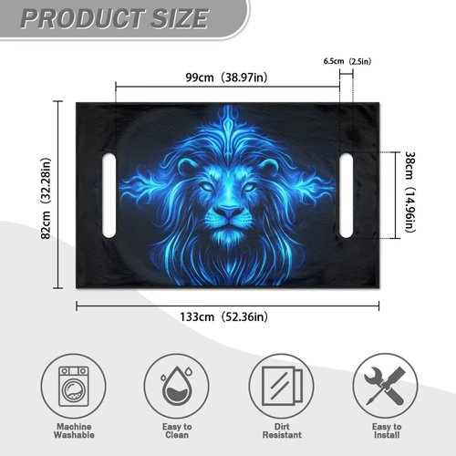 Yewattles Blue Lion Golf Cart Seat Cover Golf Cart Accessories Seat Towel Blanket Easy to Clean Install Machine Washable Suitable for All Seasons Christmas Decor