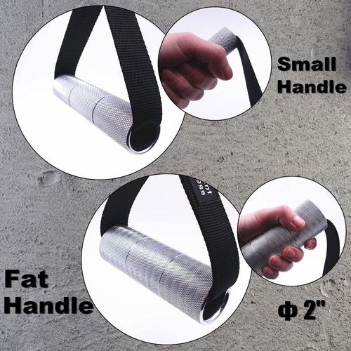 J Bryant Thick Gym Handles - Non-Slip High Density Aluminum Grips for Cable Machines | 2 Strong Handles (1 Pair)