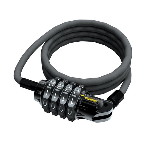 OnGuard Terrier Combo 4' Cable Lock – 120 cm × 6 mm Twisted Steel Cable, 4-Digit Resettable Combination, Vinyl-Coated Security Cable