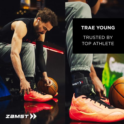 Zamst A2-DX Sports Ankle Brace with Protective Guards For High Ankle Sprains and Chronic Ankle Instability-for Basketball, Volleyball, Lacrosse, Football-Black, Right, Large