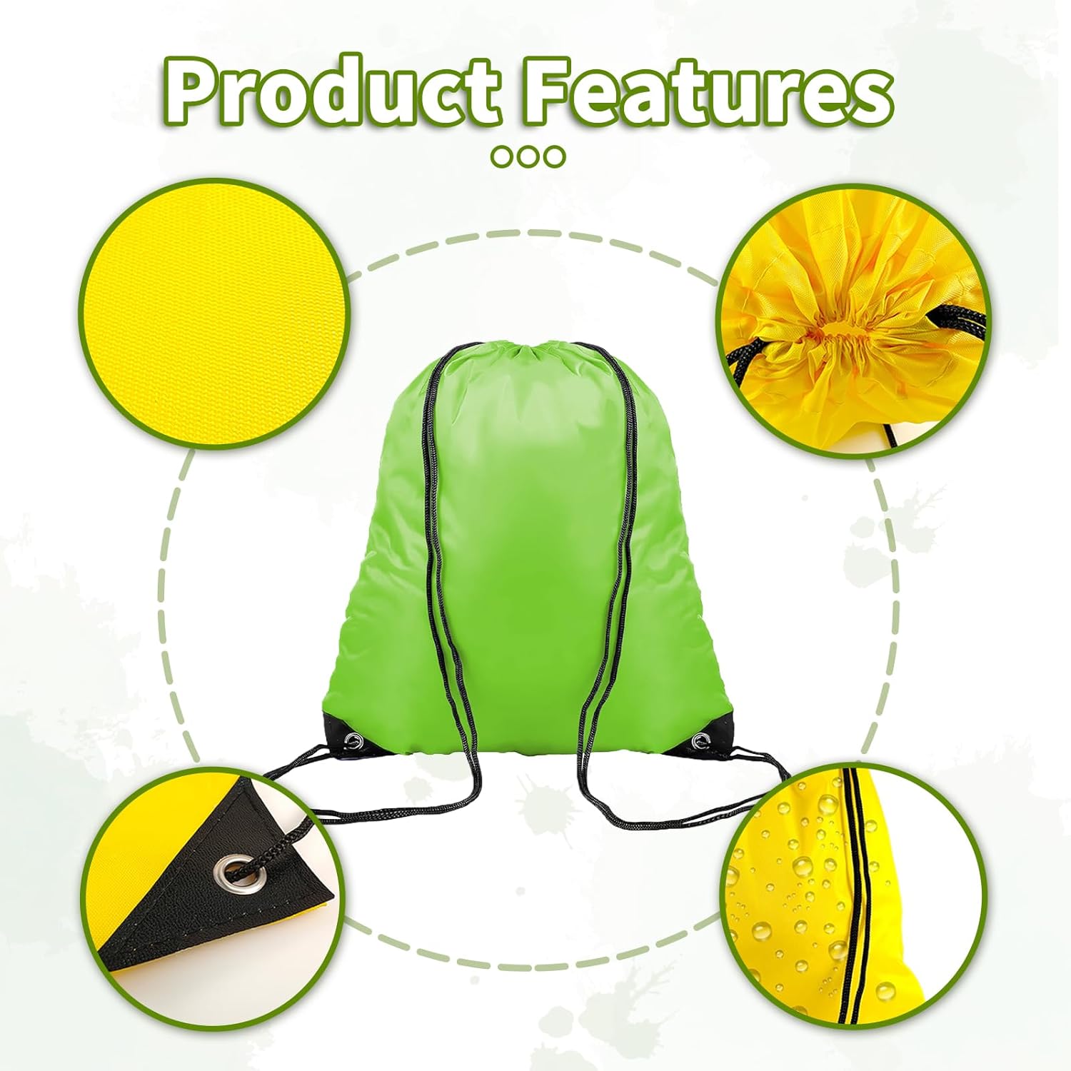 Skiennix 120pcs Drawstring Bags - Vibrant 20 Color Bulk Set for Gym & Travel | Durable and Lightweight