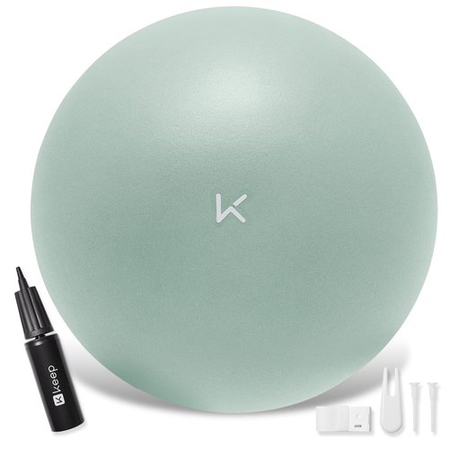 KEEP Yoga Ball Exercise Ball, Green Pilates Equipment, Anti-Burst Gym Balls, Birthing Ball for Pregnancy, Physical Therapy, Stability, Balance, Fitness, Home Exercise, Quick Pump Included