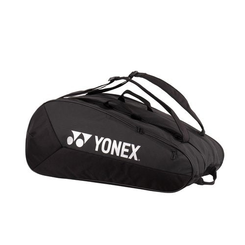 YONEX Team Racquet Bag - Badminton, Tennis and Squash Bag, Multiple Sizes & Colours, with Shoe Compartment & Backpack Function (Black, 12 Pieces)