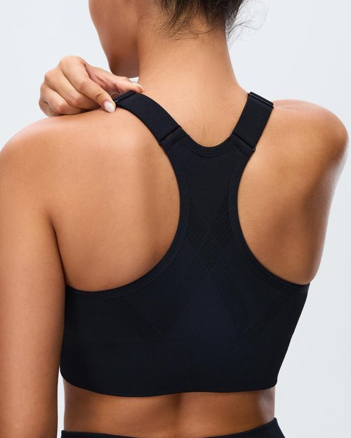 SHAEND Adjustable Sports Bras for Women 3-Pack Racerback High Support Bras Seamless Yoga Bra with Removable Cups