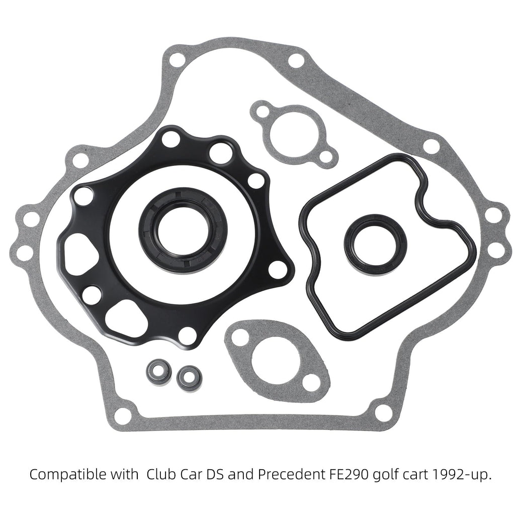 Roykaw Golf Cart Gaskets and Seals Rebuild Kit Compatible with Club Car DS/Precedent 1992-up FE290 Engine Gas Models, OEM# 1023047-01, 6751