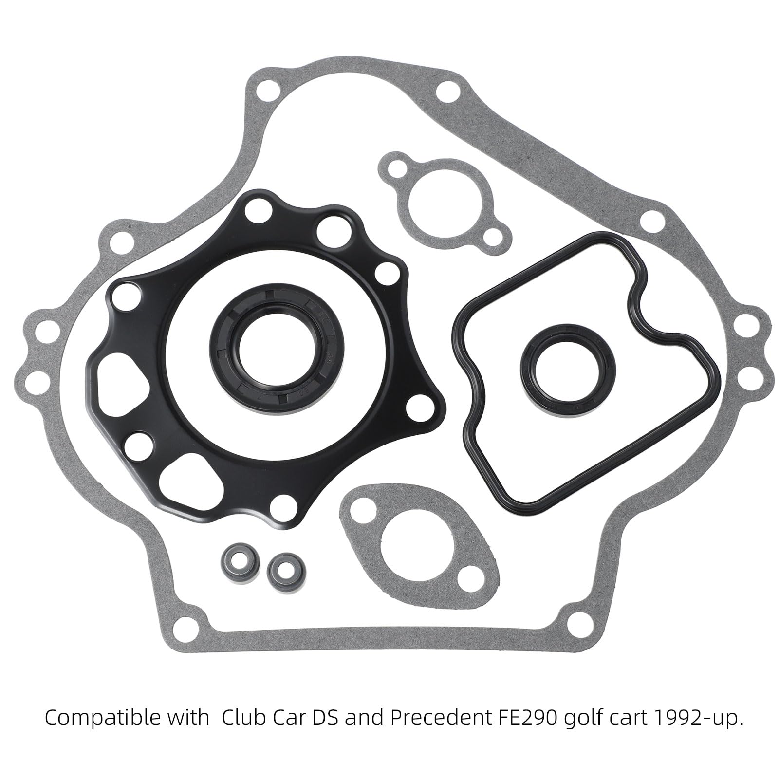 Roykaw Golf Cart Gaskets and Seals Rebuild Kit Compatible with Club Car DS/Precedent 1992-up FE290 Engine Gas Models, OEM# 1023047-01, 6751