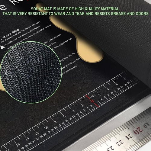 VOVCIG Professional Squat Mat, Squat Mat Pad With Foot Position, Stabilizing and Non-Slip, Muscle Ab Pad, Exercise & Fitness Accessories