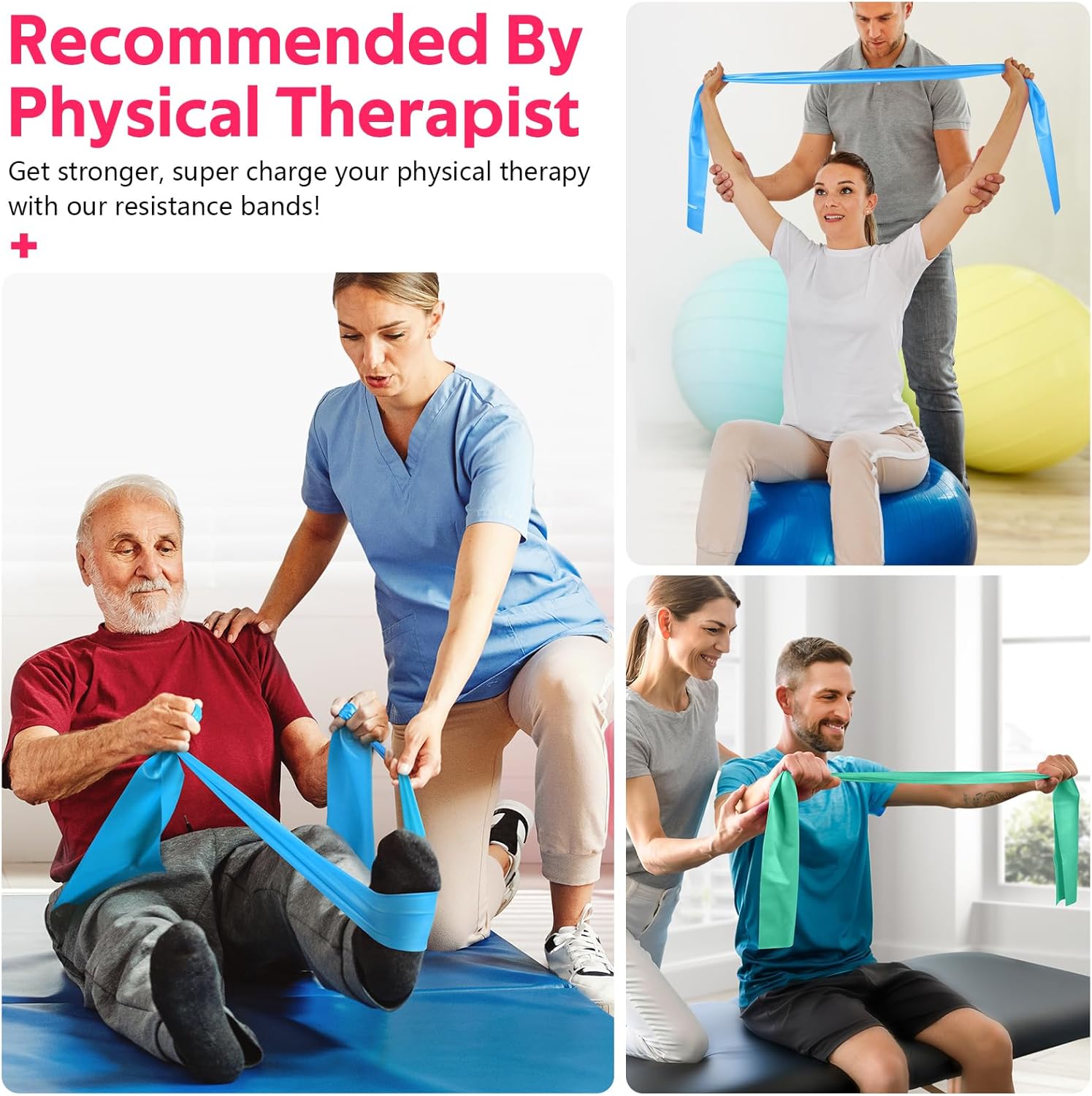 RENRAREN Resistance Bands - Versatile Exercise Bands for Strength Training, Yoga, and Rehab | Starter Set