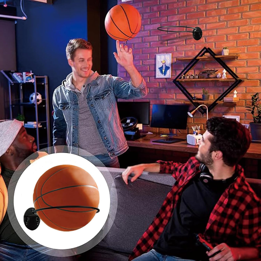 Wall Mount Ball Display Rack - Sports Ball Storage Holder for Basketball, Football & Soccer