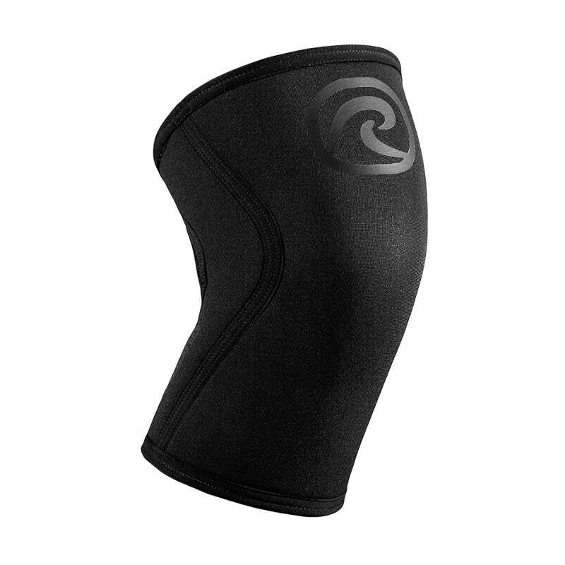 Knee Support Sleeve 7mm Neoprene - Rehband RX, Carbon/Black, Medium