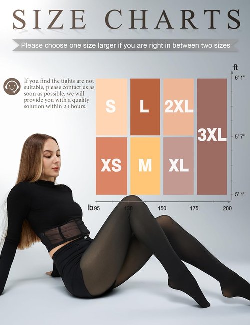 KBVOT Fleece Lined Tights - Warm & Sheer Thermal Leggings for Women | Perfect for Winter Dresses