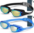 Skiennix Kids Swim Goggles - Anti-Fog Swimming Goggles for Ages 3-14 | 2 Pack for Boys & Girls