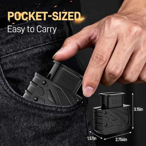 Glock Magazine Speed Loader - Quick & Efficient Loading for 9mm/.40 S&W - Fits Multiple Models | Matte Black