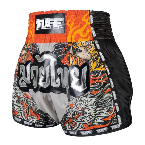 Brown Muay Thai Shorts MSC101 Yant Narai by TUFF Sport