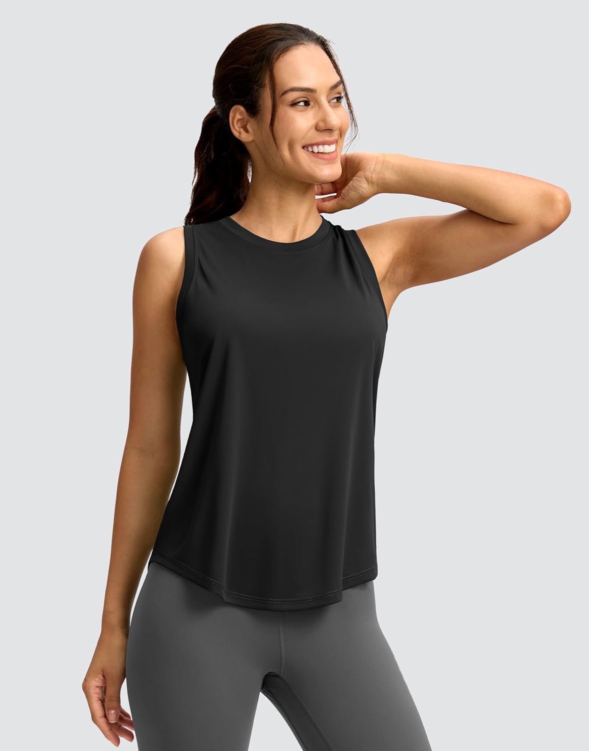 SANTINY Women's Sleeveless Workout Tank Tops - Lightweight Athletic Yoga & Tennis Shirts