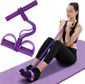 Pedal Resistance Bands by Skiennix - Durable 6-Tube Design for Full-Body Workout | Natural Rubber