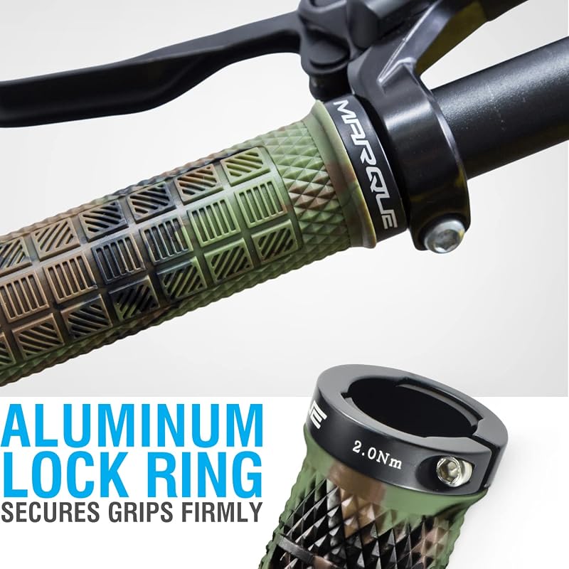 Grapple MTB Grips with Lock-On Collar - 130mm, 20-23mm Bar, Jungle Camo