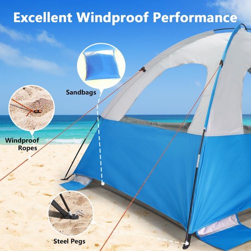 NXONE Beach Tent | Lightweight Sun Shelter with UPF 50+ UV Protection | Spacious Canopy for Family Outdoor Fun