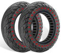 GYL 10x2.125 Solid Tire, 50/75-6.1 Rubber Tires, 10 Inches Tubeless Tyre Replacement for Gotrax G3 Plus G4 GXL V2 Apex XL Pro MAX XR Ultra Elite Electric Scooter Front Rear Honeycomb Wheels 2pcs
