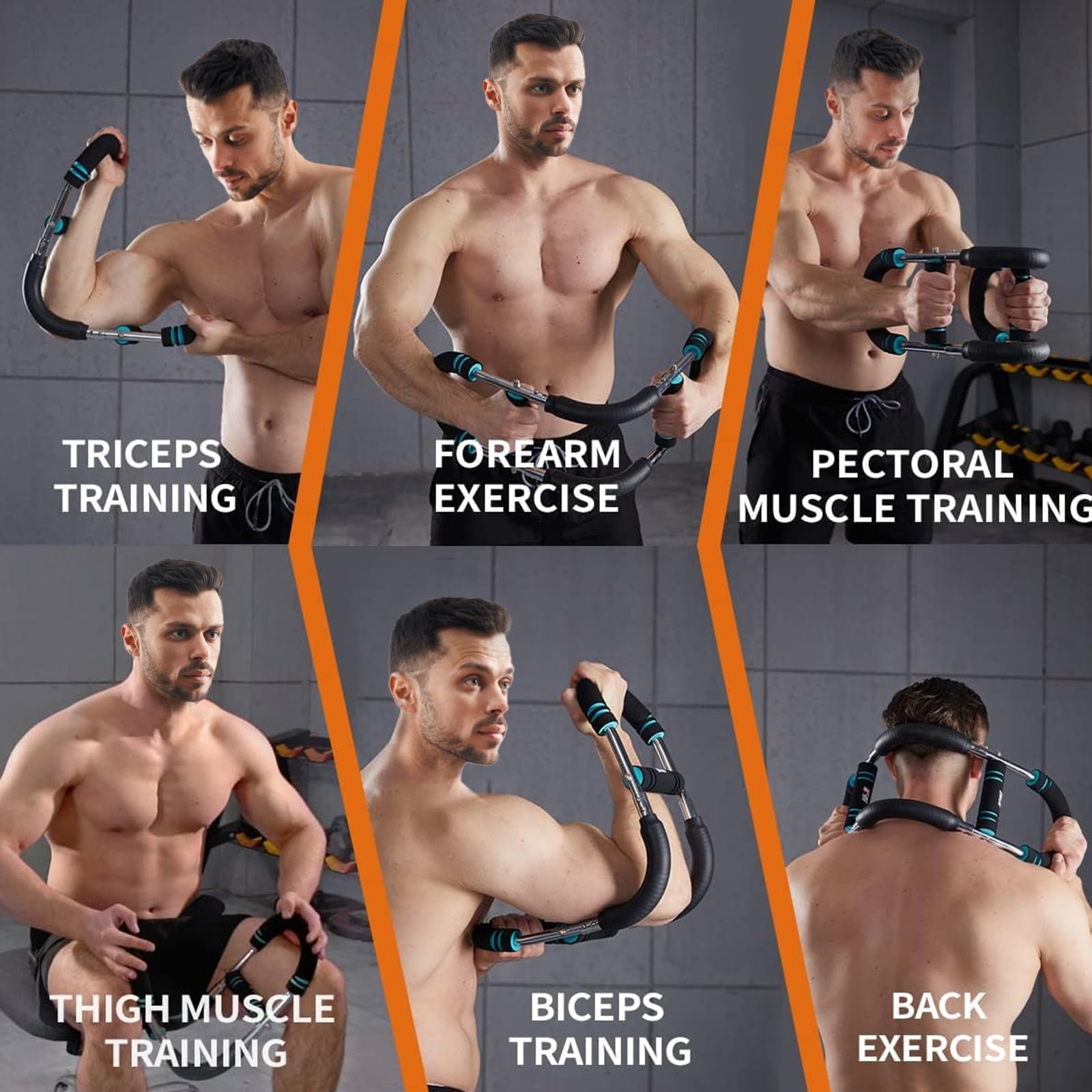 Wister Arm Trainer for Upper Body Workout – 90-160lb Adjustable Resistance Strength Training Bar for Chest, Biceps, Shoulders & Forearms | Home Gym Equipment for Men