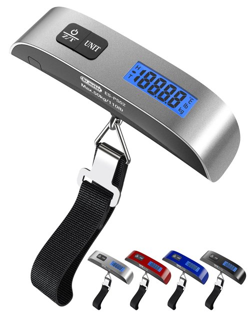 Dr.meter Luggage Scale - Digital Weight Scale with Backlight LCD Display | 110lb/50kg Capacity