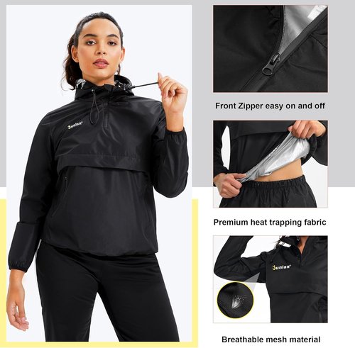 Junlan Sauna Suit for Women - Sweat Jacket for Effective Gym Workouts | Stylish & Comfortable Design