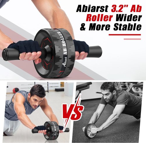 Abiarst Ab Roller Wheel - Ultimate Abs Workout Equipment for Core Strength Training | Includes Knee Pad Accessories