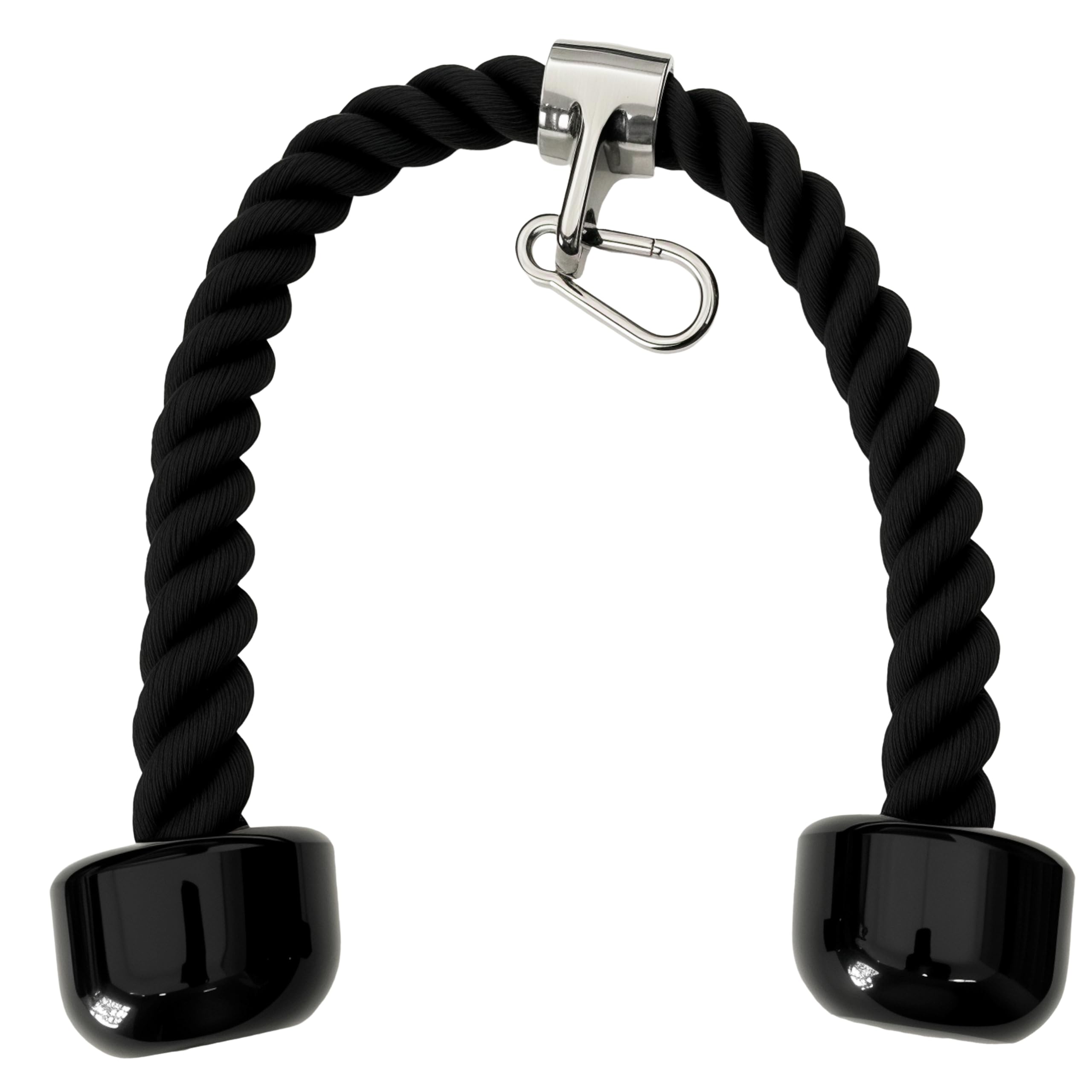 yuhqc Heavy Tricep Rope Cable Machine Accessories Nylon Tricep Rope for LAT Pull Down Pulley System Attachment, for Home Gym Weight Fitness with Carabiner