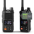 Radioddity X1 Walkie Talkies for Adults, IP67 Waterproof FRS 2-Way Radio with 5 Mile Reliable Long Range, Durable Noise Reduction & NOAA Weather Alerts for Outdoor Adventures, 2 Pack