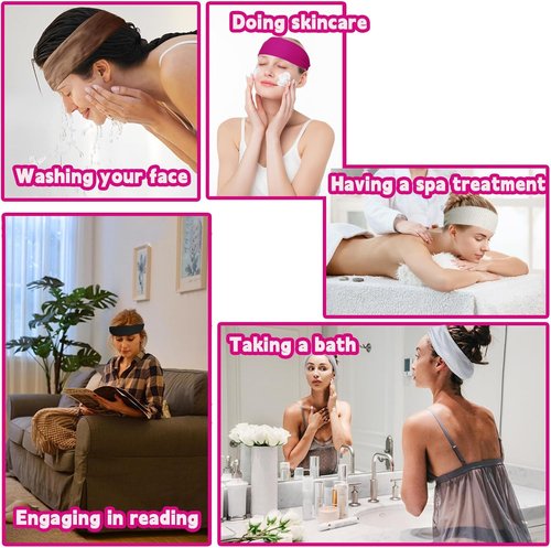 HAIOLORPRO 8PCS Workout Headbands - Non-Slip, Elastic & Soft Wide Bands for Running, Yoga & Daily Use