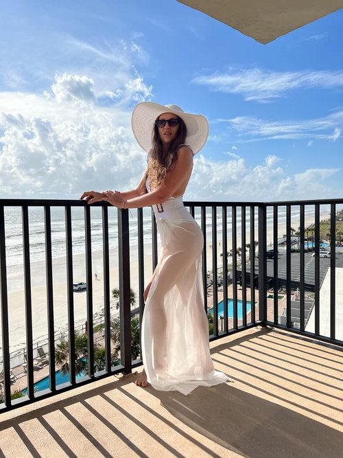 Ekouaer Sarong Swimsuit Cover-Up - Sheer Chiffon Long Bikini Wrap for Beach & Pool
