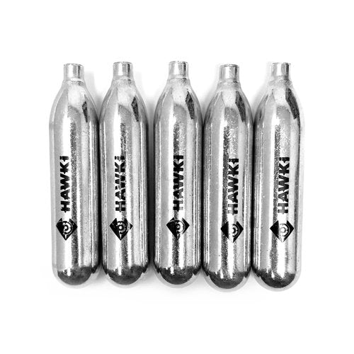 Hawki CO2 12 gram Cartridges for Air Guns/Airsoft Pistols/Paintball Gun (5 Pack)