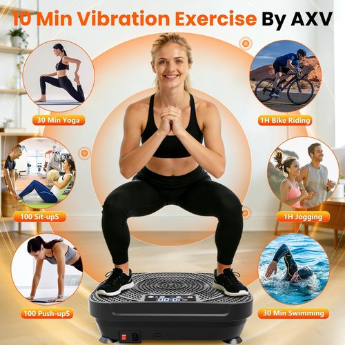 AXV Vibration Plate - Full Body Shaker Exercise Machine for Weight Loss & Lymphatic Drainage | Home Gym Fitness
