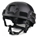 Tactical Adjustable Helmet,MICH 2000 Helmet with Side Rails and NVG Mounts for Paintball Outdoor Sports Hunting Shooting-Black