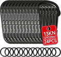 **Skiennix Heavy Duty Carabiner Clip - 800lbs Strength for Camping & Hiking | D-Ring Keychain Hook**