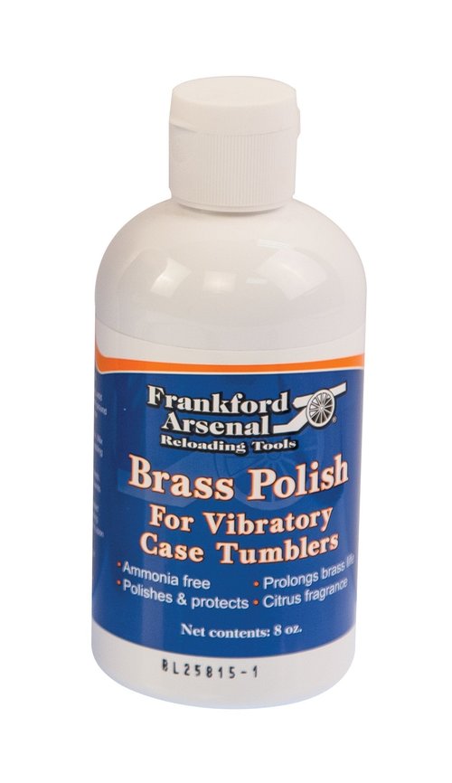 Frankford Arsenal 8 oz. Bottle of Ammonia-Free Quick-N-EZ Brass Polish for Tumbler and Reloading