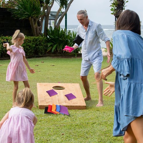 Bean Bags - 10 Pcs Nylon Tossing Bags for Cornhole Games | Perfect for Classroom & Backyard Fun