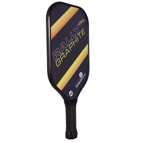 Rally PXL Graphite Pickleball Paddle (Yellow) XL Elongated Power & Reach Shape | Standard Grip | Polymer Honeycomb Core and Graphite Face