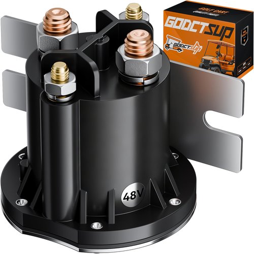 GODCTSUP EZGO 48V Solenoid for TXT Electric 2010-UP and All 48V MPT 800/1000 Vehicles Golf Cart, Replace Golf Cart Starter Solenoid Relay OEM# 612711