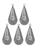 Bluewing 3oz Fishing Casting Swivel Bell Sinker Set with Stainless Steel Swivel - 5 Pack