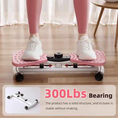 Waist Twister Ab Machine, 300 lbs Weight Capacity Anti-Slip Twist Board, Noiseless Exercise Equipment with Digital Display for Tracking Time, Reps & Calories, Home Gym Workout for Women and Men