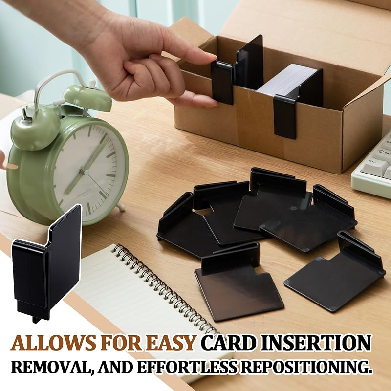 10 Pcs Black Card Box Dividers, Max Opening Width 4mm – Variation: Black+10+Max Opening Width:4mm